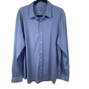 RHONE Mens XL TALL Blue Performance Long Sleeve‎ Button Up Dress Shirt